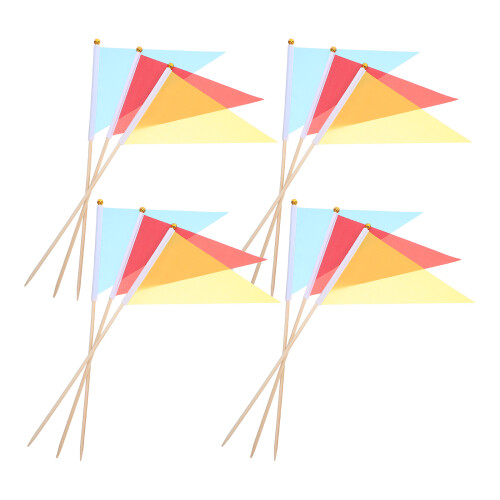 30Pièces Drapeaux Sicurité Haute Visibilité Multicolores