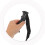4Pcs Replacement Trekking Pole Grip Handles Black PVC with Wrist Strap 4