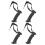 4Pcs Replacement Trekking Pole Grip Handles Black PVC with Wrist Strap 11