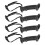 4Pcs Replacement Trekking Pole Grip Handles Black PVC with Wrist Strap 10