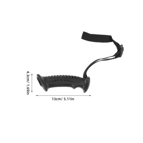 4Pcs Replacement Trekking Pole Grip Handles Black PVC with Wrist Strap 2