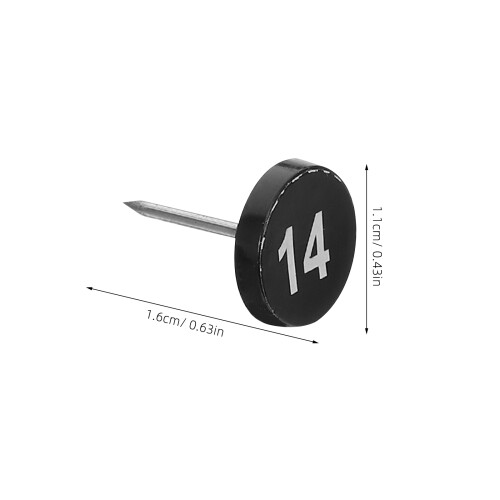 100Pz Numerate Piano Nero Per Bacheche 1