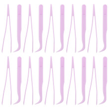 50Pz Pinzette Artigianali Plastiche Curve Viola Per Progetti Creativi