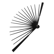 Black Bamboo Folding Fan Frame DIY Crafting Fan Ribs Kit Durable