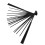 Black Bamboo Folding Fan Frame DIY Crafting Fan Ribs Kit Durable 10