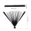 Black Bamboo Folding Fan Frame DIY Crafting Fan Ribs Kit Durable 2