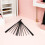 Black Bamboo Folding Fan Frame DIY Crafting Fan Ribs Kit Durable 7
