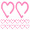 20St Drinktags Roze Hart Design Voor Feest Glasmarkering 1
