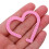20St Drinktags Roze Hart Design Voor Feest Glasmarkering 4