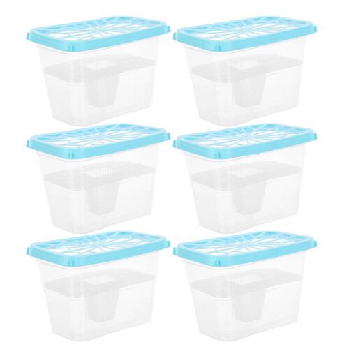 6Pcs Plastic Empty Moisture Absorber Cases Refillable for Wardrobe Use