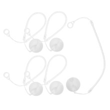 5Pz Portapenne Lanyard Con Molla Base Silicone Bianco Casa