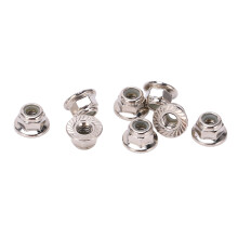 8 Stück M4 Stahl Flanschsicherungsmuttern für 1/10 RC Autos Silber