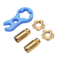 7 Stück Titanium Fahrrad Presta Ventilkappen Muttern Set, Gold, Stark & Langlebig
