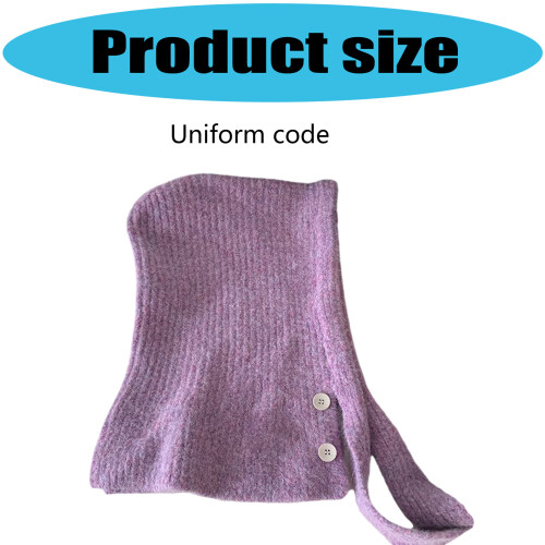Mode wolmix sjaalmuts gebreide nekwarmer pulloverhoed voor-Grijs 2