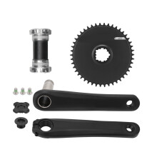 Mountainbike crankstel met rond gat,-46T gesloten plaat