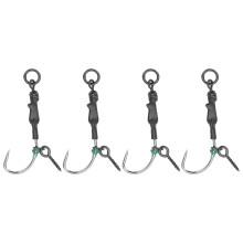 Karpfischen Ronnie Rig Matte Schraubschnur Looped Salz- und Süßwasser Rig 4#