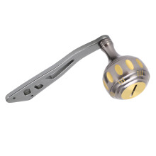 Fishing Reel Handle Metal Power Handle Knob for Baitcast Drum Reel Gold Grey