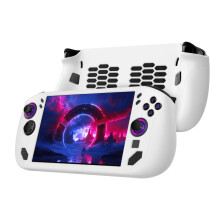 Silicone Protective Case for Lenovo Legion GO S Handheld Console Anti-Drop White Soft Skin Cover