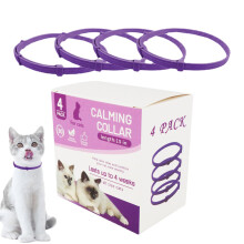 Adjustable Cat Calming Collar Cat Pheromones Kit Relaxation Collar Small Medium Large Cats 4-Piece Set