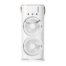 (Weies Laden) Doppel Motor Wiederaufladbare Luftbefeuchter Mit LED Licht Spray Fan
