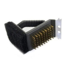 Barbecue Cleaning Brush For Grill Stainless Steel 12-Inch Copper Bristle BBQ Scrubber Tool Camping Cooking