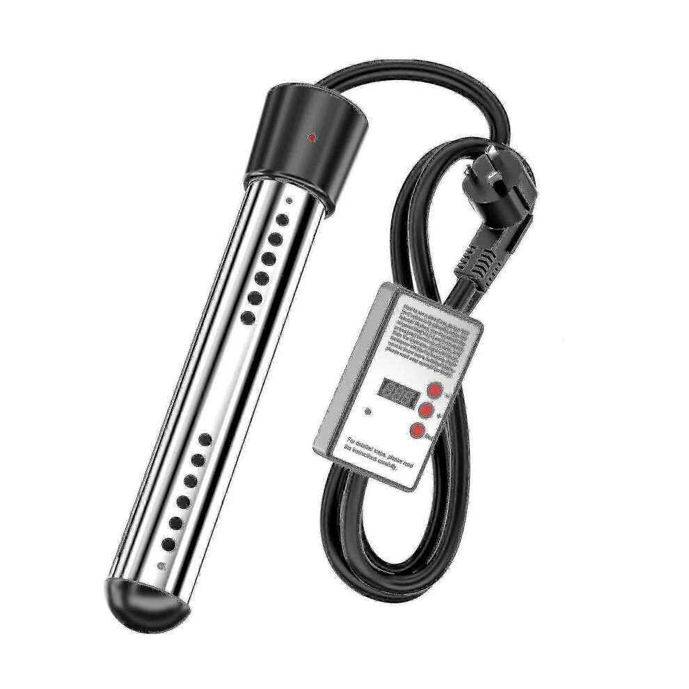 Kikidex (As Show, One Size) Bathtub Heater 3000W Immersion Electric Heater Travel Immersion Heater, Stainless Steel Immersion Heater
