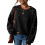 Perlenpullover für Damen, ärmellos, schulterfrei,-Schwarz XXXXL 1