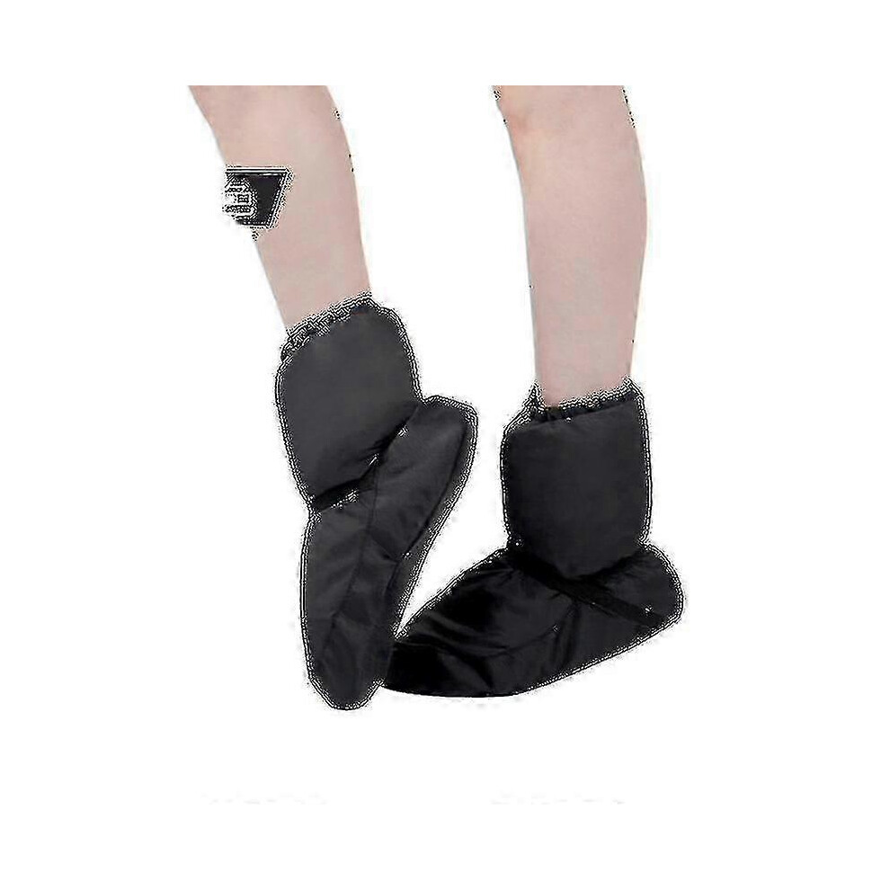 Kikidex (34-35, -1) Warm Ballet Dance Shoes Women's Padded Short Exercise Boots Cotton Shoes Blue