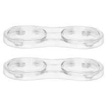 2Stk Acryl Gewürzhalter Mit Fächern Transparent Für Pfeffer Salz