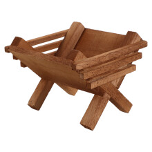Mini Holz Geschenk Weihnachtskrippe Jesusfigur Hellbraun