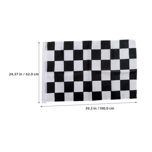 2St Checkered Racevlaggen Polyester Voor Professionele Raceversiering 1