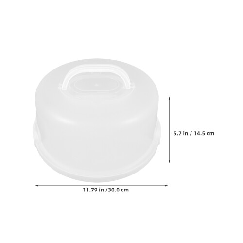 2Stk Transparente PP Kuchenbox Mit Deckel Und Griff, Wiederverwendbar 2