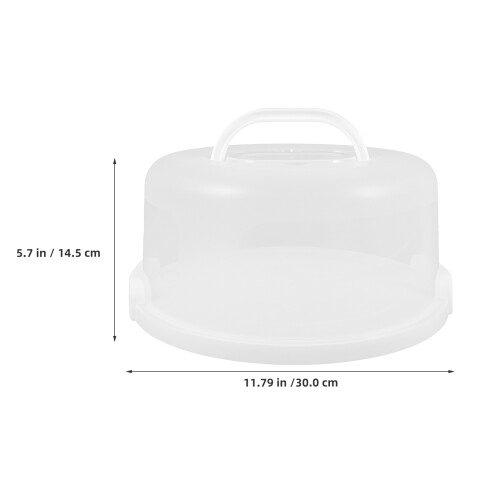 2Stk Transparente PP Kuchenbox Mit Deckel Und Griff, Wiederverwendbar 1