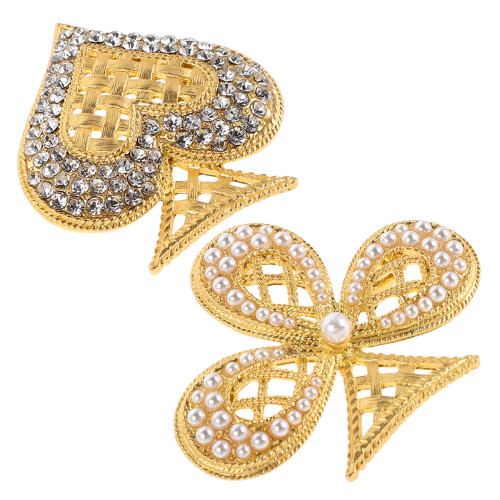 2St Vintage Broche Set Kunstbloem Dames