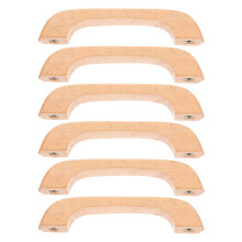 6Stk Natürliche Buchenholz Schrankgriffe Ergonomisch Khaki Holzgriffe