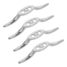 4Sets Zinklegierung Jalousienseilhalter - Robuster Vorhanghaken Silber