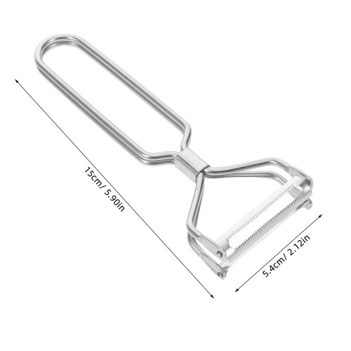 Gemüseschäler Dualseitig Küchenfrüchte Schäler Silber 1