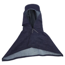 Work Hood with Neck Protector Soft Denim Dark Blue for Safety