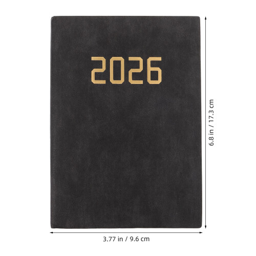 Organizer 2026 A6 Tascabile Nero Con Planner Mensile E Settimanale 1