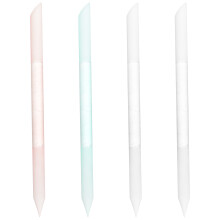 4Ud Juego Manicura Vidrio Doble Empujador Y Multicolor