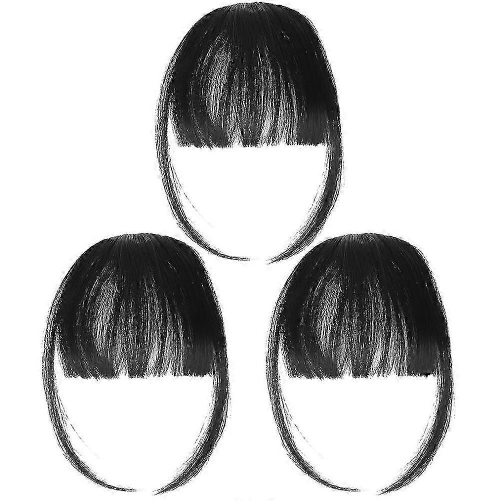 Kikidex (As Show, One Size) 3 Pcs Gabor Wigs Women Bangs Hair Clip Bang Hair Extensions Fake Bangs Clip Women Fake Bangs