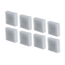 8 pièces de dissipateurs thermiques en alliage d'aluminium 50x50x15mm blancs