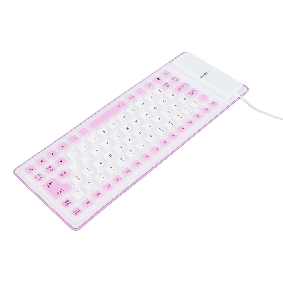 Silicone Keyboard 85 Keys Waterproof Dustproof Silent USB Purple-image-OPC-PMQSHX5-NEW