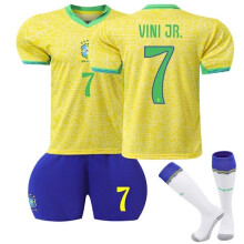 Survêtement de sport Brésil Home Kids n 7 Vinicius Vini JR - Taille adulte XL
