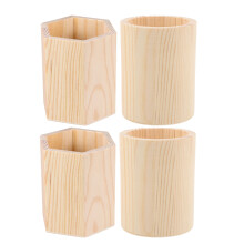 4Stk Holz Stiftehalter Khaki Aus Robustem Kiefernholz Für & DIY