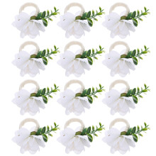 12Stk Bauernhaus Mit Künstlichen Blumen Und Blättern