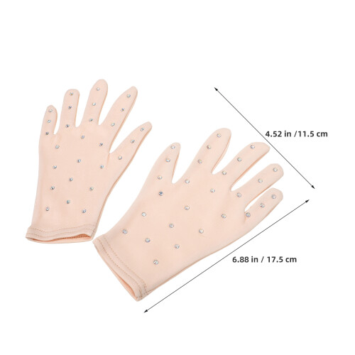 2Paare Kleine Eiskunstlauf Hellgelb Glitzer 2