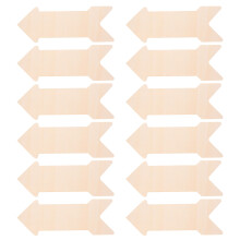12Stk Blanko Holzschilder Beige Unbehandelt Für DIY