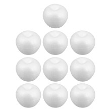 10Stk Weiße Schaumäpfel Für Basteln, Weihnachtsdeko, Kunsthandwerk