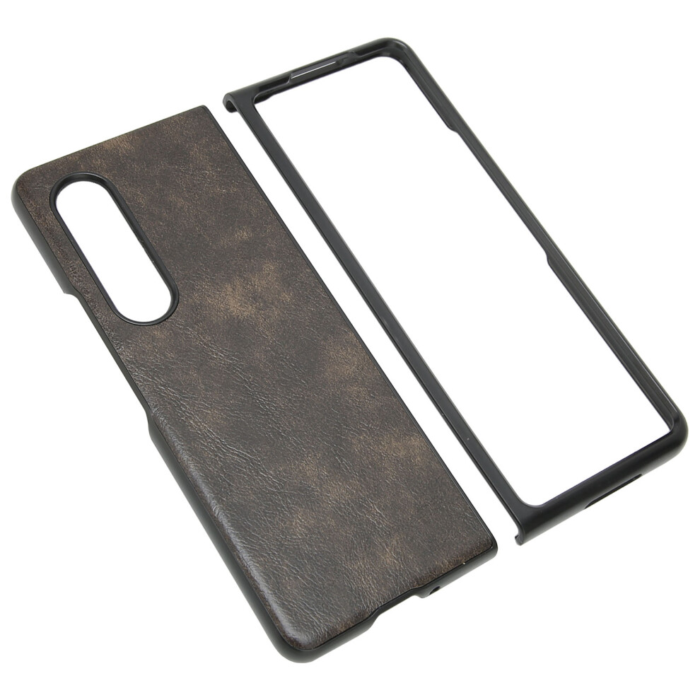 Dustproof Leather Phone Case For Galaxy Z Fold 3 Folding Screen Green 8371357853727